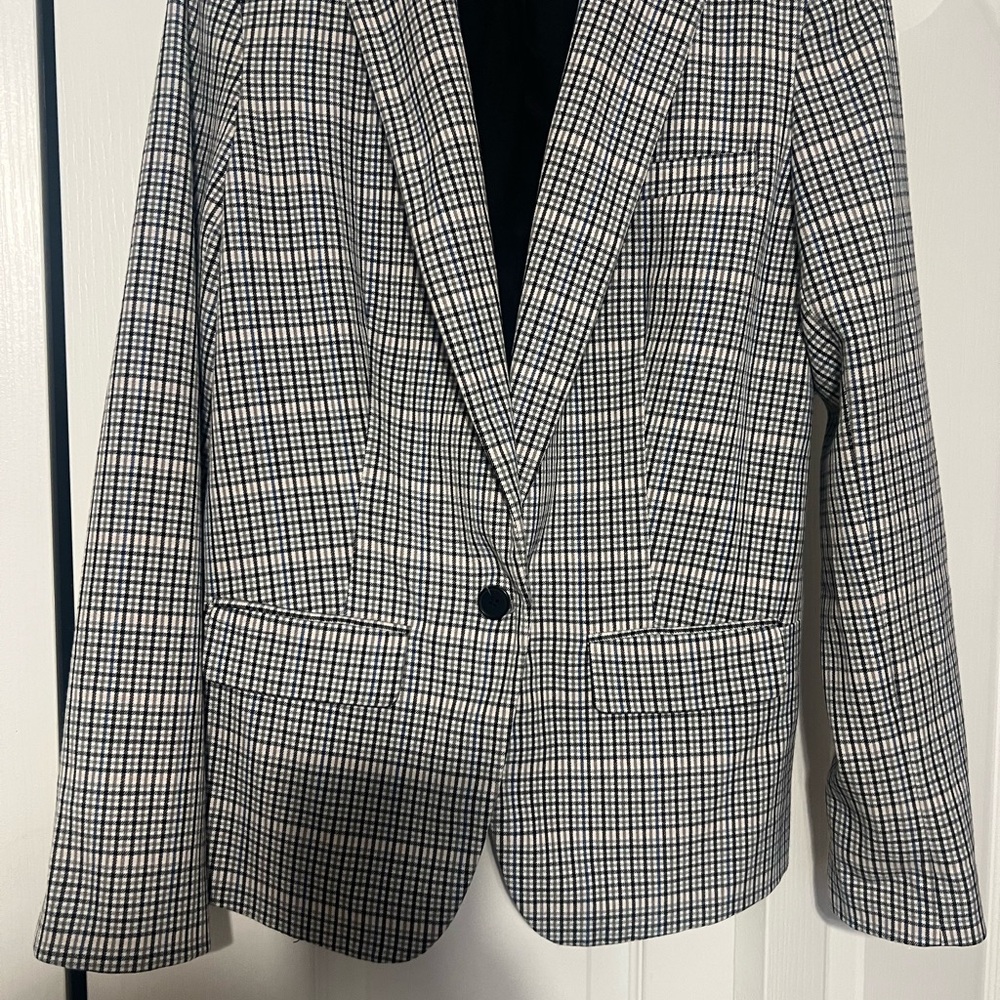 a new day Black and White Checkered Blazer